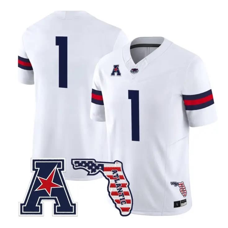 Team Jersey #1 Florida Atlantic Owls 2026 Florida Patch Vapor All Stitched by My Store NCAA Football Jerseys