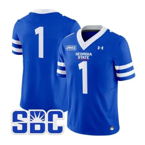 Team_Jersey_1_Georgia_State_Panthers_2026_Limited_All_Stitched_Royal - Malcom Terry Team Jersey #1 Georgia State Panthers 2026 Limited All Stitched by My Store NCAA Football Jerseys