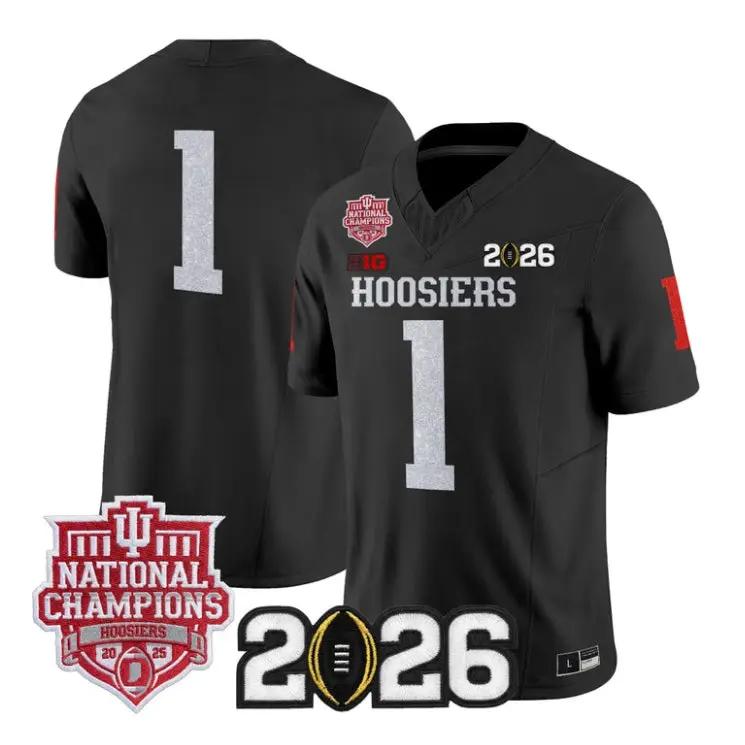 Team Jersey #1 Indiana Hoosiers 2026 Glitter Vapor Limited Stitched by My Store NCAA Football Jerseys