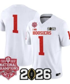 Team Jersey #1 Indiana Hoosiers 2026 Glitter Vapor Limited Stitched by My Store NCAA Football Jerseys