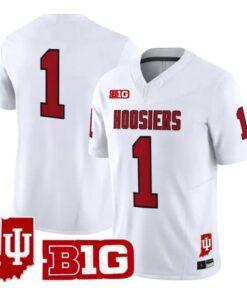 Team Jersey #1 Indiana Hoosiers 90s Throwback 2026 Vapor Limited Stitched by My Store NCAA Football Jerseys