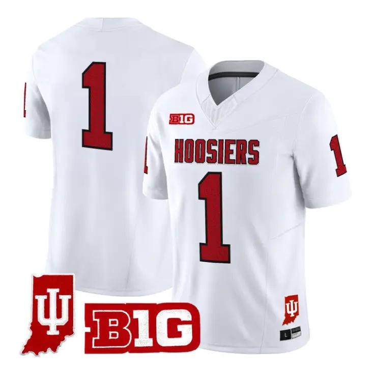 Team Jersey #1 Indiana Hoosiers 90s Throwback 2026 Vapor Limited Stitched by My Store NCAA Football Jerseys
