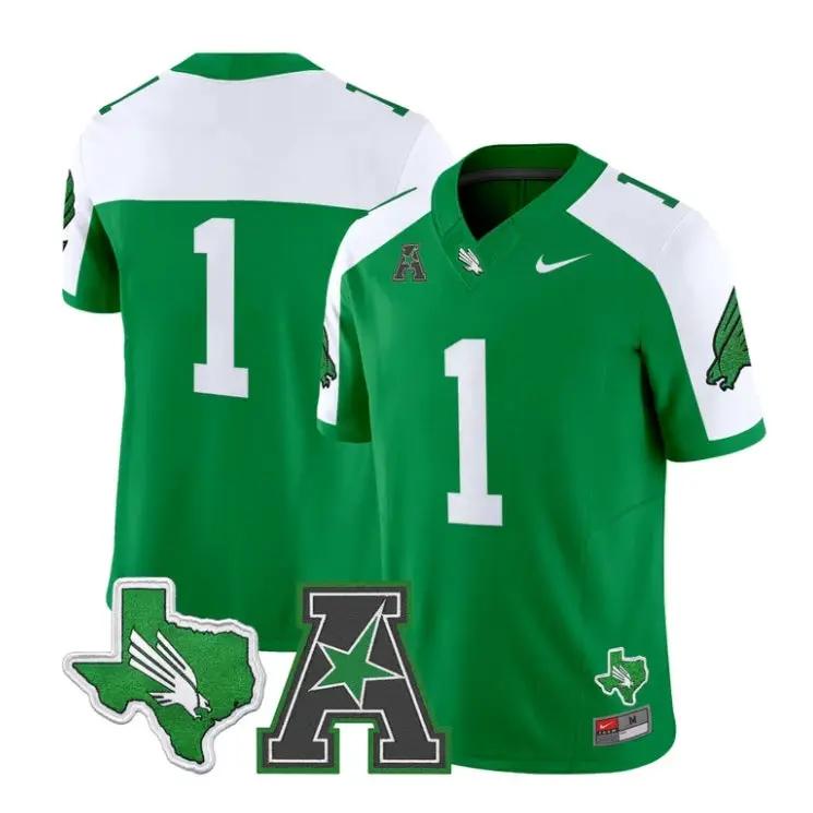 Team Jersey #1 North Texas Mean Green 2026 Vapor Limited Stitched 1 Team Jersey #1 North Texas Mean Green 2026 Vapor Limited Stitched by My Store NCAA Football Jerseys