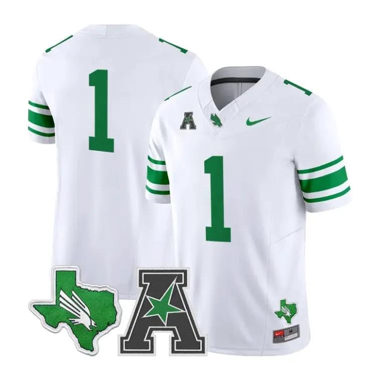 Team Jersey #1 North Texas Mean Green 2026 Vapor Limited Stitched 3 Team Jersey #1 North Texas Mean Green 2026 Vapor Limited Stitched by My Store NCAA Football Jerseys