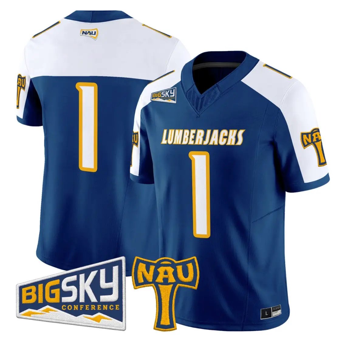 Team Jersey #1 Northern Arizona Lumberjacks 2026 Vapor Stitched by My Store NCAA Football Jerseys