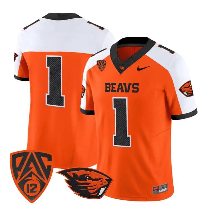 Team Jersey #1 Oregon State Beavers 2026 Vapor Limited All Stitched by My Store NCAA Football Jerseys