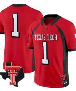 Team Jersey #1 Texas Tech Red Raiders 2026 Throwback Texas Patch Stitched by My Store NCAA Football Jerseys