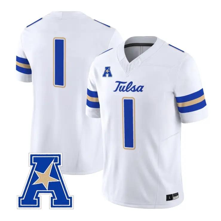 Team Jersey #1 Tulsa Golden Hurricane 2026 Vapor Limited Stitched by My Store NCAA Football Jerseys