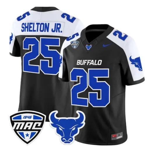 Terrance_Shelton_Jr_Jersey_25_Buffalo_Bulls_2026_Stitched_Black_Alter - Malcom Terry Terrance Shelton Jr Jersey #25 Buffalo Bulls 2026 Stitched by My Store NCAA Football Jerseys