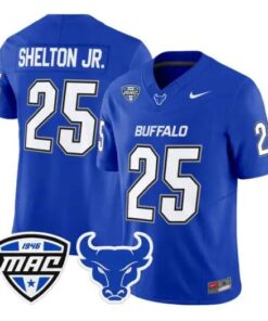 Terrance_Shelton_Jr_Jersey_25_Buffalo_Bulls_2026_Stitched_Blue - Malcom Terry Terrance Shelton Jr Jersey #25 Buffalo Bulls 2026 Stitched by My Store NCAA Football Jerseys