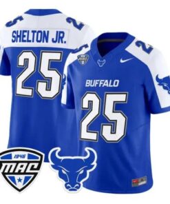 Terrance_Shelton_Jr_Jersey_25_Buffalo_Bulls_2026_Stitched_Blue_Alter - Malcom Terry Terrance Shelton Jr Jersey #25 Buffalo Bulls 2026 Stitched by My Store NCAA Football Jerseys
