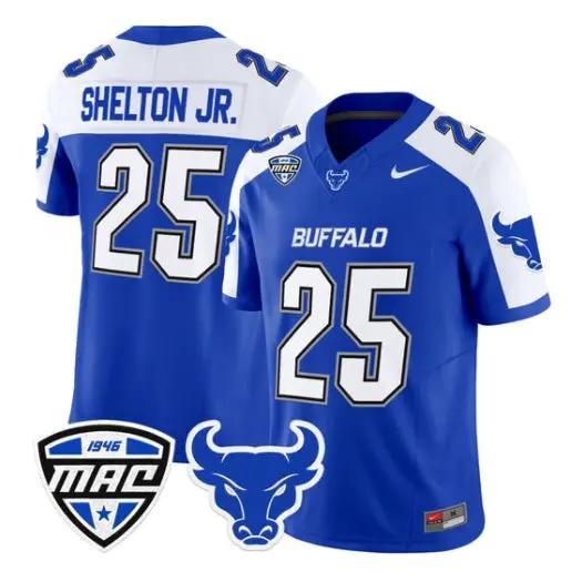 Terrance_Shelton_Jr_Jersey_25_Buffalo_Bulls_2026_Stitched_Blue_Alter - Malcom Terry Terrance Shelton Jr Jersey #25 Buffalo Bulls 2026 Stitched by My Store NCAA Football Jerseys