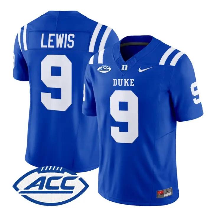 Thad Lewis Jersey #9 Duke Blue Devils 2026 Vapor Limited Stitched by My Store NCAA Football Jerseys