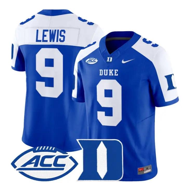 Thad Lewis Jersey #9 Duke Blue Devils 2026 Vapor Limited Stitched by My Store NCAA Football Jerseys
