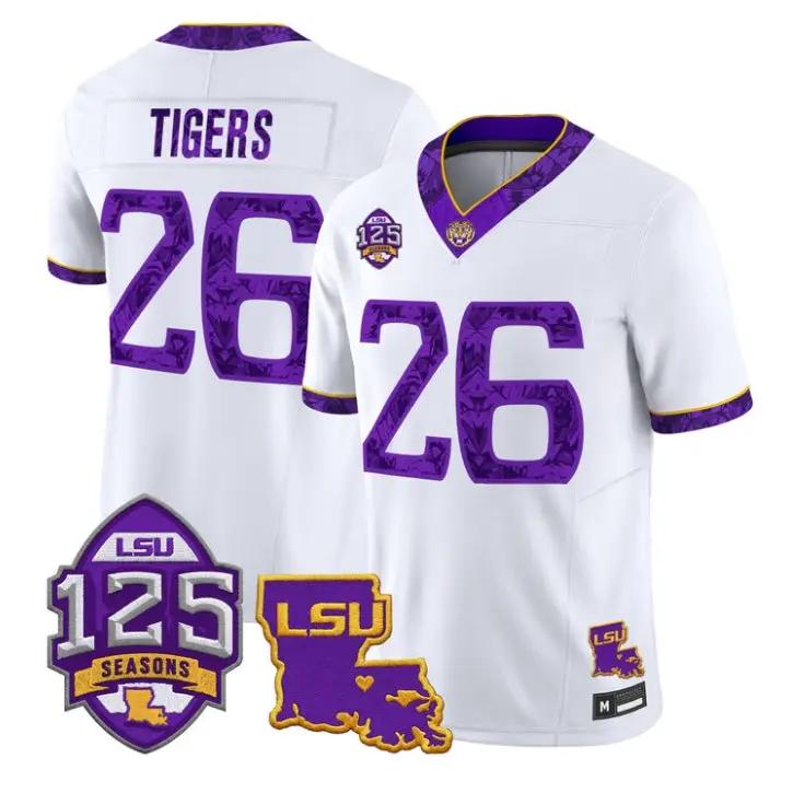 Tigers Jersey #26 LSU Tigers Silent Season of 1918 Louisiana Patch Stitched 1 Tigers Jersey #26 LSU Tigers Silent Season of 1918 Louisiana Patch Stitched by My Store NCAA Football Jerseys