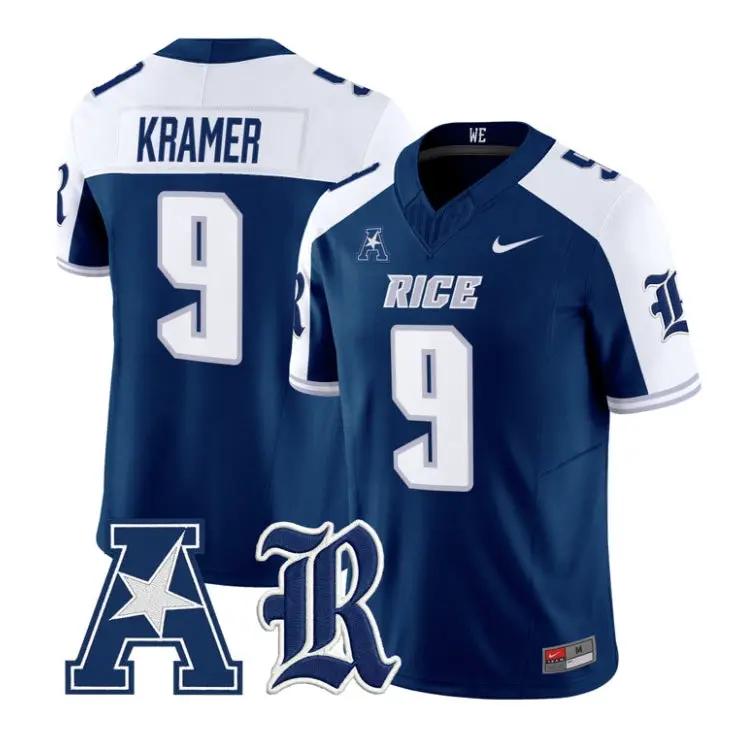 Tommy Kramer Jersey #9 Rice Owls 2026 Vapor Limited All Stitched 1 Tommy Kramer Jersey #9 Rice Owls 2026 Vapor Limited All Stitched by My Store NCAA Football Jerseys