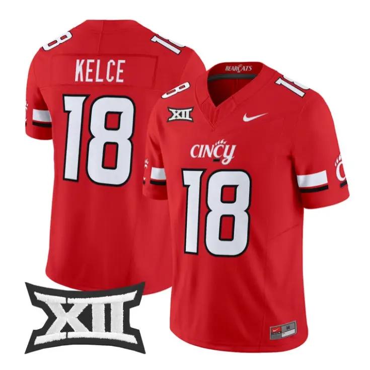 Travis Kelce Jersey #18 Cincinnati Bearcats 2026 Vapor Limited Stitched by My Store NCAA Football Jerseys
