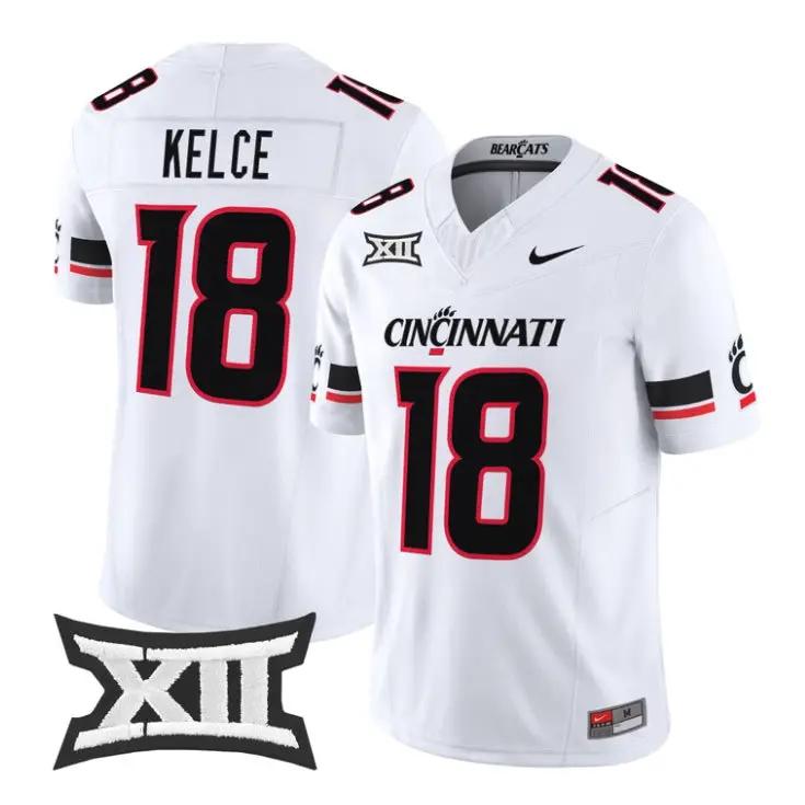 Travis Kelce Jersey #18 Cincinnati Bearcats 2026 Vapor Limited Stitched by My Store NCAA Football Jerseys