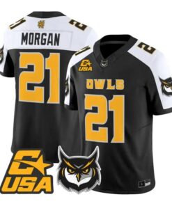 Triston Morgan Jersey #21 Kennesaw State Owls 2026 Limited Stitched by My Store NCAA Football Jerseys