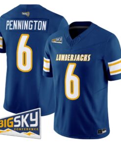 Ty Pennington Jersey #6 Northern Arizona Lumberjacks 2026 Vapor Stitched by My Store NCAA Football Jerseys