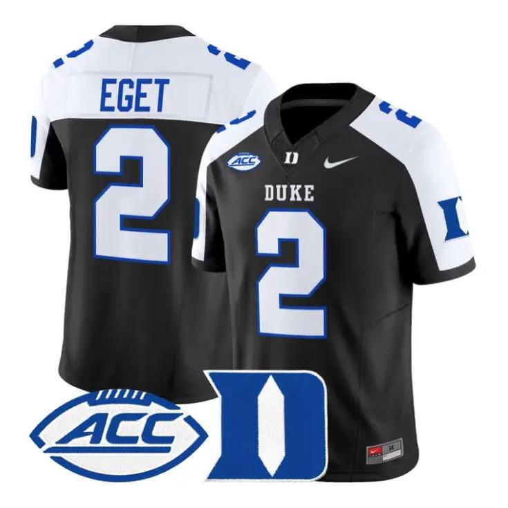 Walker Eget Jersey #2 Duke Blue Devils 2026 Vapor Limited Stitched by My Store NCAA Football Jerseys