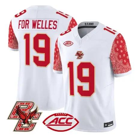 Welles Crowther Jersey #19 Boston College Eagles Red Bandanna Stitched 1 Welles Crowther Jersey #19 Boston College Eagles Red Bandanna Stitched by My Store NCAA Football Jerseys