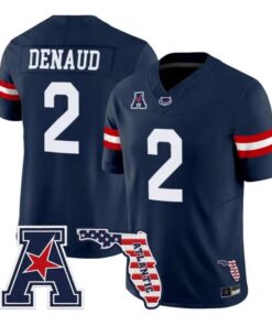 Wilky Denaud Jersey #2 Florida Atlantic Owls 2026 Florida Patch Stitched by My Store NCAA Football Jerseys