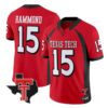 Will Hammond Jersey #15 Texas Tech Red Raiders 2026 Texas Patch Stitched by My Store NCAA Football Jerseys