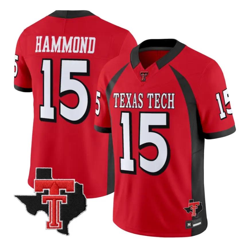 Will Hammond Jersey #15 Texas Tech Red Raiders 2026 Texas Patch Stitched 1 Will Hammond Jersey #15 Texas Tech Red Raiders 2026 Texas Patch Stitched by My Store NCAA Football Jerseys