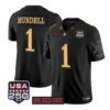 Zach Mundell Jersey #1 Army Black Knights 2026 Big Red One USA250 Patch Stitched by My Store NCAA Football Jerseys