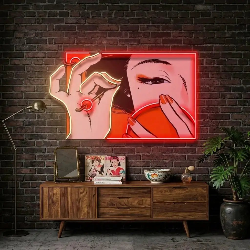 beautifulgirl2 - Malcom Terry Geisha Girl LED Neon Sign Light Pop Art by VN339