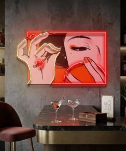 beautifulgirl3 - Malcom Terry Geisha Girl LED Neon Sign Light Pop Art by VN339