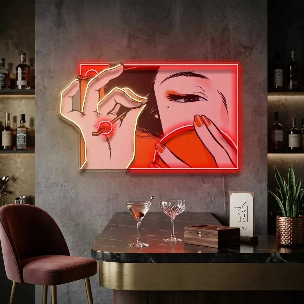 beautifulgirl3 - Malcom Terry Geisha Girl LED Neon Sign Light Pop Art by VN339