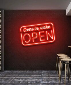 comein_we_reopenr - Malcom Terry Come In, We're Open 2 Led Neon Sign Light by VN339