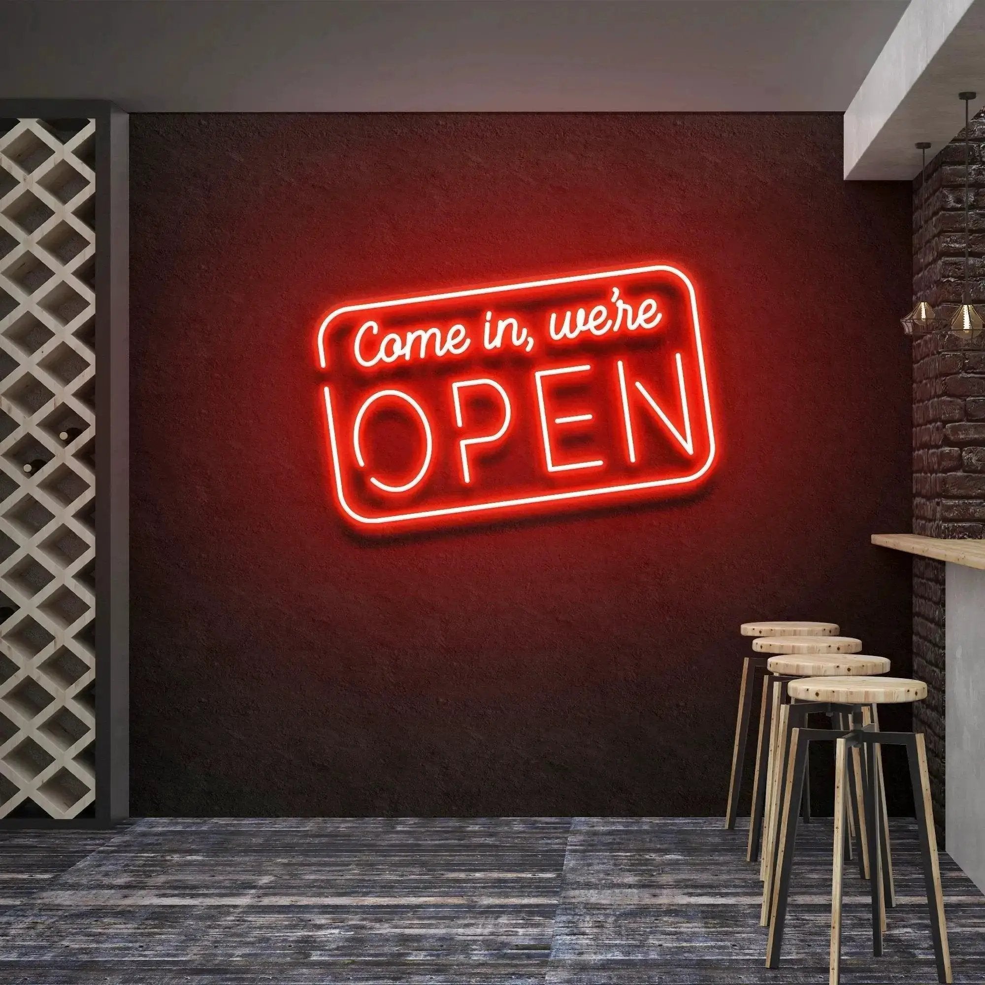 comein_we_reopenr - Malcom Terry Come In, We're Open 2 Led Neon Sign Light by VN339