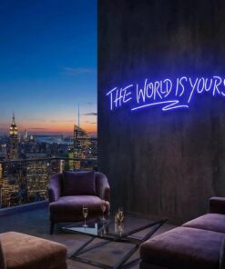 theworldisyoursblue-3_14a34f2c-b78c-434d-a36e-8796ce54acb5 - Malcom Terry The World Is Yours Led Neon Sign Light - Upbeat Your Life by VN339