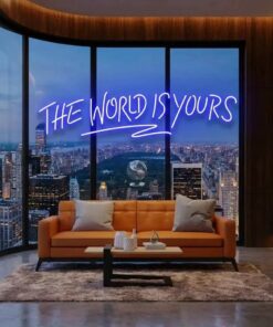 theworldisyoursblue-6 - Malcom Terry The World Is Yours Led Neon Sign Light - Upbeat Your Life by VN339