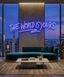 theworldisyoursblue_4e8626b9-eae9-47ef-98dd-28bfa14c4619 - Malcom Terry The World Is Yours Led Neon Sign Light - Upbeat Your Life by VN339