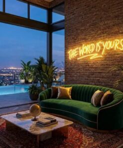 theworldisyoursorange-1 - Malcom Terry The World Is Yours Led Neon Sign Light - Upbeat Your Life by VN339