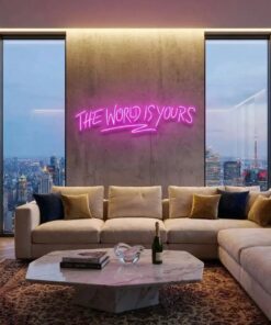 theworldisyourspink-3 - Malcom Terry The World Is Yours Led Neon Sign Light - Upbeat Your Life by VN339