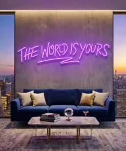 theworldisyourspurple-1_15680938-8a84-4a44-9886-7c5eba337ab6 - Malcom Terry The World Is Yours Led Neon Sign Light - Upbeat Your Life by VN339