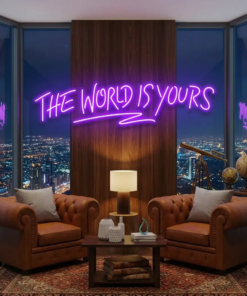 theworldisyourspurple_4f041698-d3d6-48e4-8a62-0b5e89bbec57 - Malcom Terry The World Is Yours Led Neon Sign Light - Upbeat Your Life by VN339