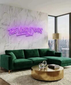 theworldisyourspurple_7d3d2c89-efa5-4f9b-a8b7-bbea89f71d7b - Malcom Terry The World Is Yours Led Neon Sign Light - Upbeat Your Life by VN339