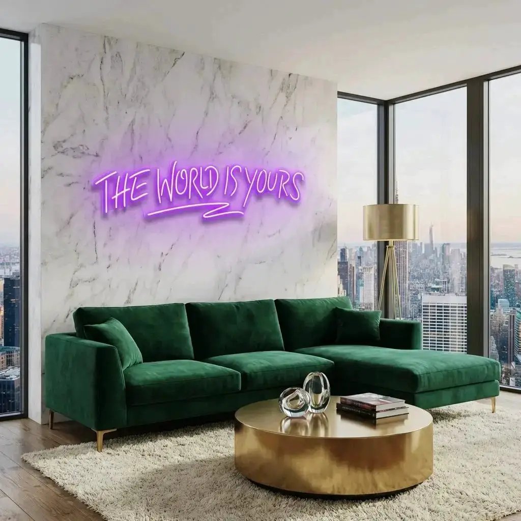 theworldisyourspurple_7d3d2c89-efa5-4f9b-a8b7-bbea89f71d7b - Malcom Terry The World Is Yours Led Neon Sign Light - Upbeat Your Life by VN339