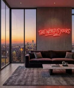 theworldisyoursred-1 - Malcom Terry The World Is Yours Led Neon Sign Light - Upbeat Your Life by VN339
