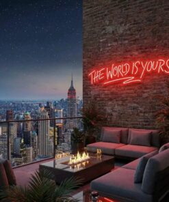 theworldisyoursred_d33d6738-6606-4797-8e76-42dff088f96e - Malcom Terry The World Is Yours Led Neon Sign Light - Upbeat Your Life by VN339
