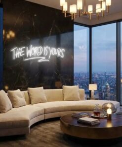 theworldisyourswhite_b7892351-e82f-4384-baef-91ec5e047656 - Malcom Terry The World Is Yours Led Neon Sign Light - Upbeat Your Life by VN339