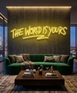 theworldisyoursyellow-1 - Malcom Terry The World Is Yours Led Neon Sign Light - Upbeat Your Life by VN339
