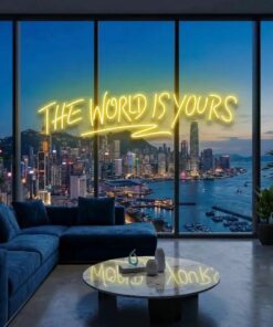 theworldisyoursyellow_2af5401c-df1d-4fe0-924c-b232a5e6973a - Malcom Terry The World Is Yours Led Neon Sign Light - Upbeat Your Life by VN339