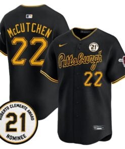 Andrew McCutchen Jersey #22 Pittsburgh Pirates Roberto Clemente Tribute Patch Vapor Premier Limited Stitched - Malcom Terry Andrew McCutchen Jersey #22 Pittsburgh Pirates Roberto Clemente Tribute Patch Vapor Premier Limited Stitched